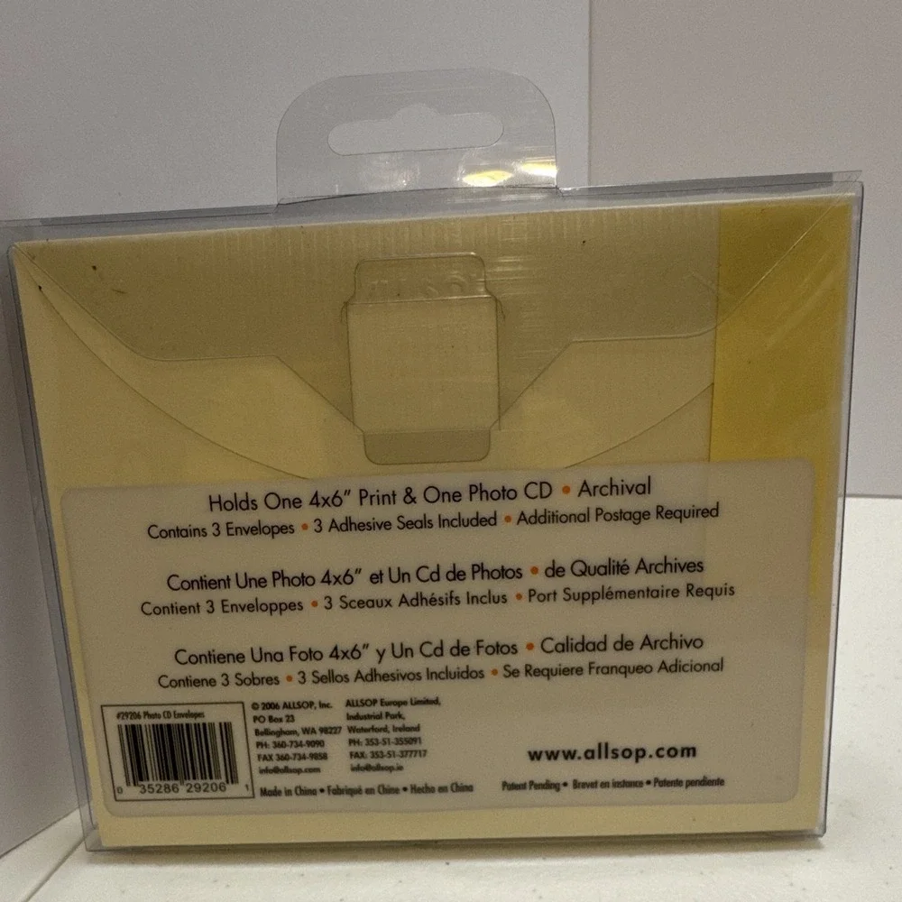 ALLSOP Photo CD Gift Envelopes #2856 Holds 4x6 Print & Photo CD